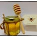 50 Qty mini meant to bee  honey favors with personalized tag and 4" honey dipper