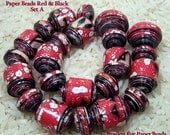 Paper Beads Red & Black Set A