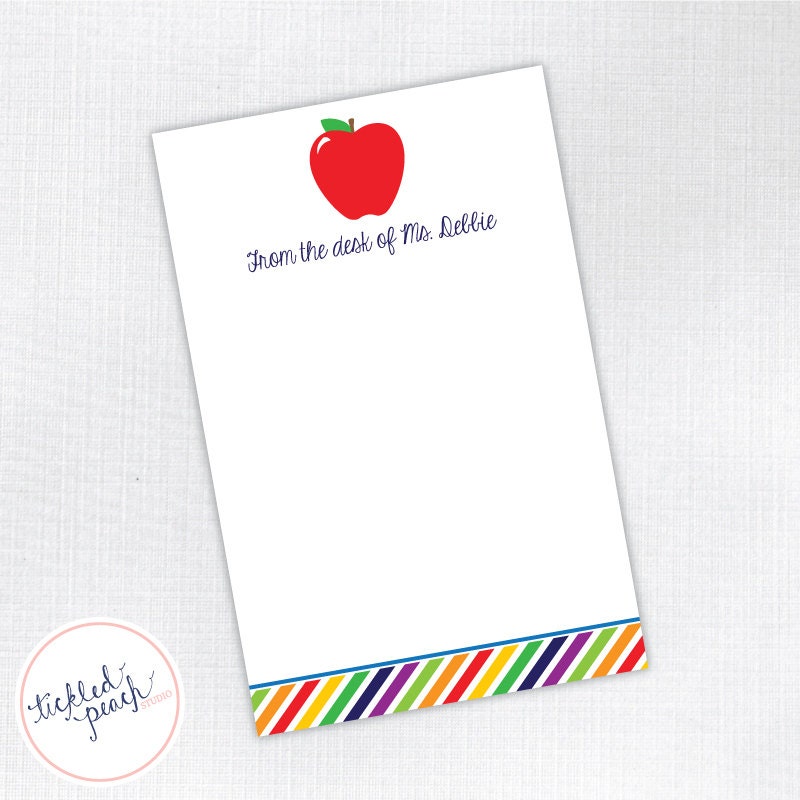 Teacher Apple Notepad - Personalized Il_570xn