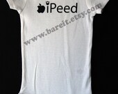 PRICE REDUCED Final Sale / Clearance / Error Ipeed Cute Baby Humor Funny Onesie/Bodysuit Inspired by Apple Size 12 month Color White