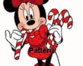 Minnie Mouse N5. Counted Cross Stitch Pattern. PDF Files. Free shipping.