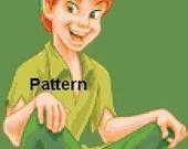 Peter Pan. Cross Stitch Pattern.  PDF Files. Free shipping.