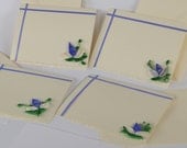 Quilled Purple Flower Cards, Set of 4 Greeting Cards