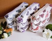 Butterfly Cosmetic Pouch, You Choose a color