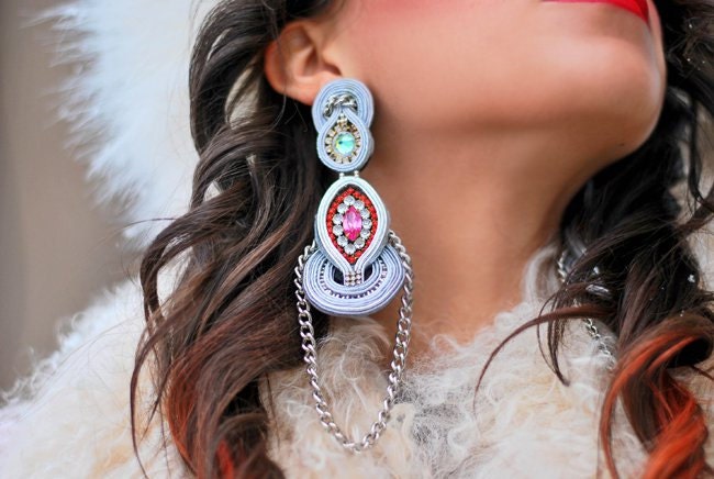 One-of-a-kind Swarovski Crystal Statement Earrings- made to order