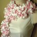Pink and White Pom Pom Scarf Neckwarmer