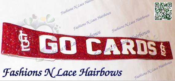 Buy baseball softball headbands - Girls St Louis Cardinals Baseball Glitter Sports Headband StL Card Go Cards Softball Sparkle Bling Stan Musial Matt Holliday David Freese