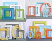 Custom Made Frames CHUNKY Vintage OPEN Frames set of 5... chosen & pictured... You Pick Your Own COLORS Upcycled Frames Modern
