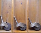Wood Wheels Furniture Brass - Farmhouse Shabby Cottage Chic Cabin Primitive Prim - Great Patina - Display Repair Restoration