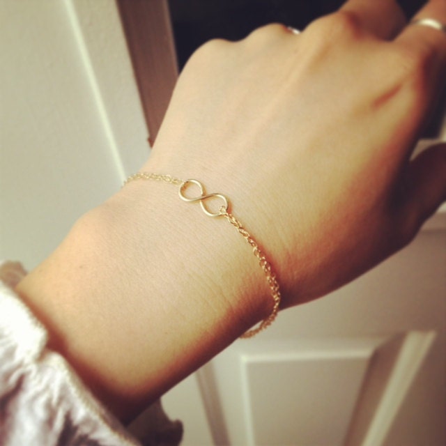 Handmade Gold Filled Double Strand Infinity Bracelet - All 14k Gold Filled - Dainty Jewelry