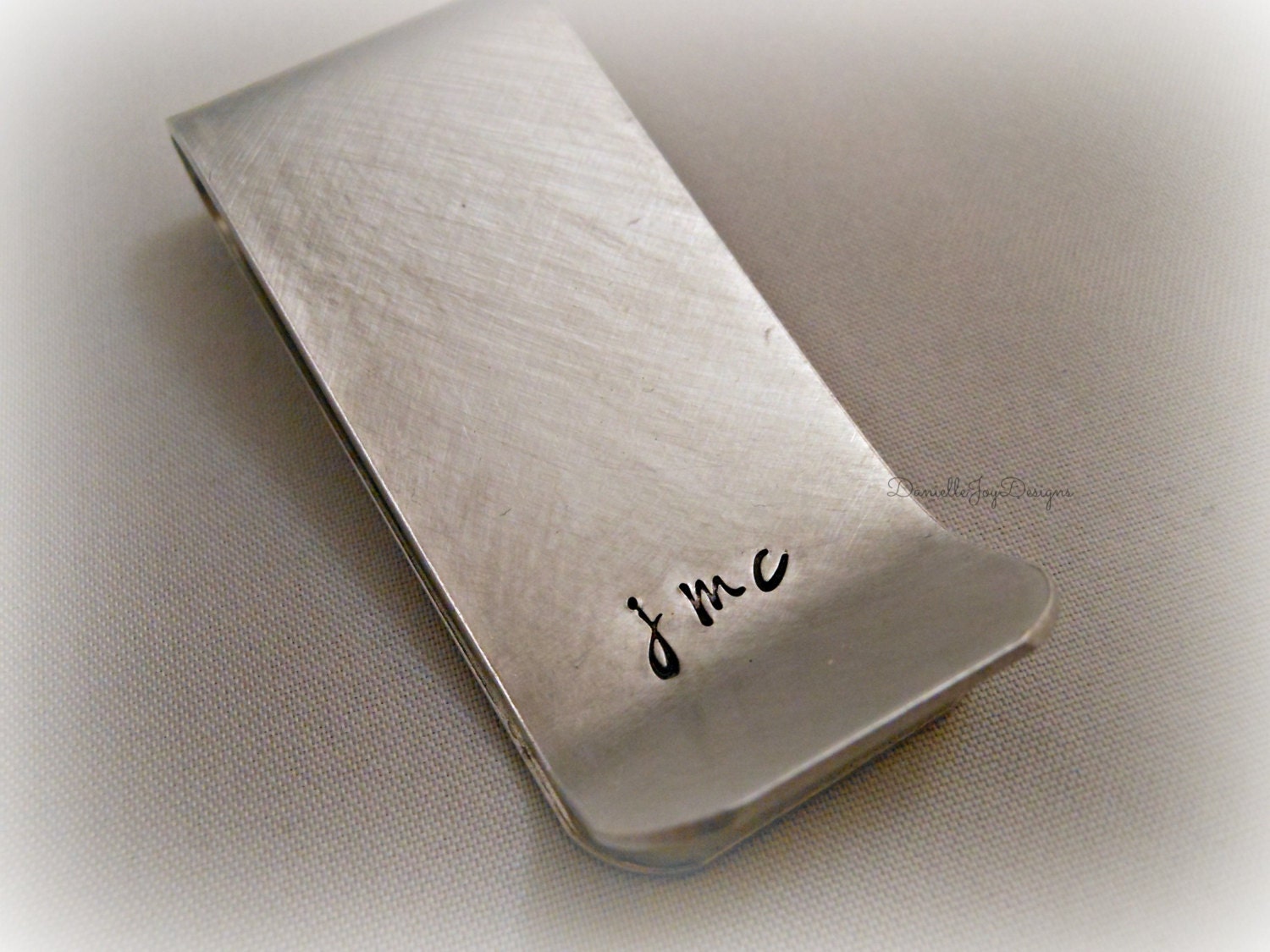 Money Clip Personalized Hand Stamped Fathers Day Mens Monogrammed Aluminum