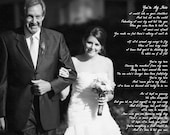 Father &  Daughter Dance Photo Print (8 x 10) - Father's Day Gift - Photo on Canvas Paper - Personalized Father's Day Gift