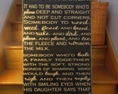 Extra large 18x36 And on the eighth day God made a farmer handmade sign- Paul Harvey- Farmer signs- Great Fathers day gift