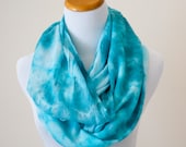 infinity scarf loop scarf - rayon - hand dyed teal