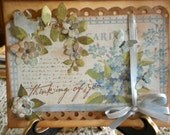 Thinking of You Card Vintage Style in blues and browns