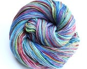 Kettle Dyed Sock Yarn, Superwash Merino and Silk Fingering Weight, in "Watercolors"