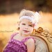 Fancy Girl Newborn Shabby Chic Bow On Lace band