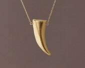 Amazing Gold Tusk Necklace