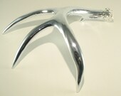 Deer Antler Chrome  4 point  Art Sculpture