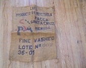 vintage burlap coffee sac, burlap sac, vintage coffee bag, coffee supplies, coffee sac, vintage burlap