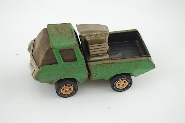 Rusty Green Mid Century truck - 1950's Toy Truck