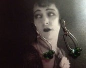 Emerald dangle earrings