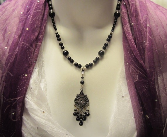 Black Gypsy Necklace Gypsy Jewelry by