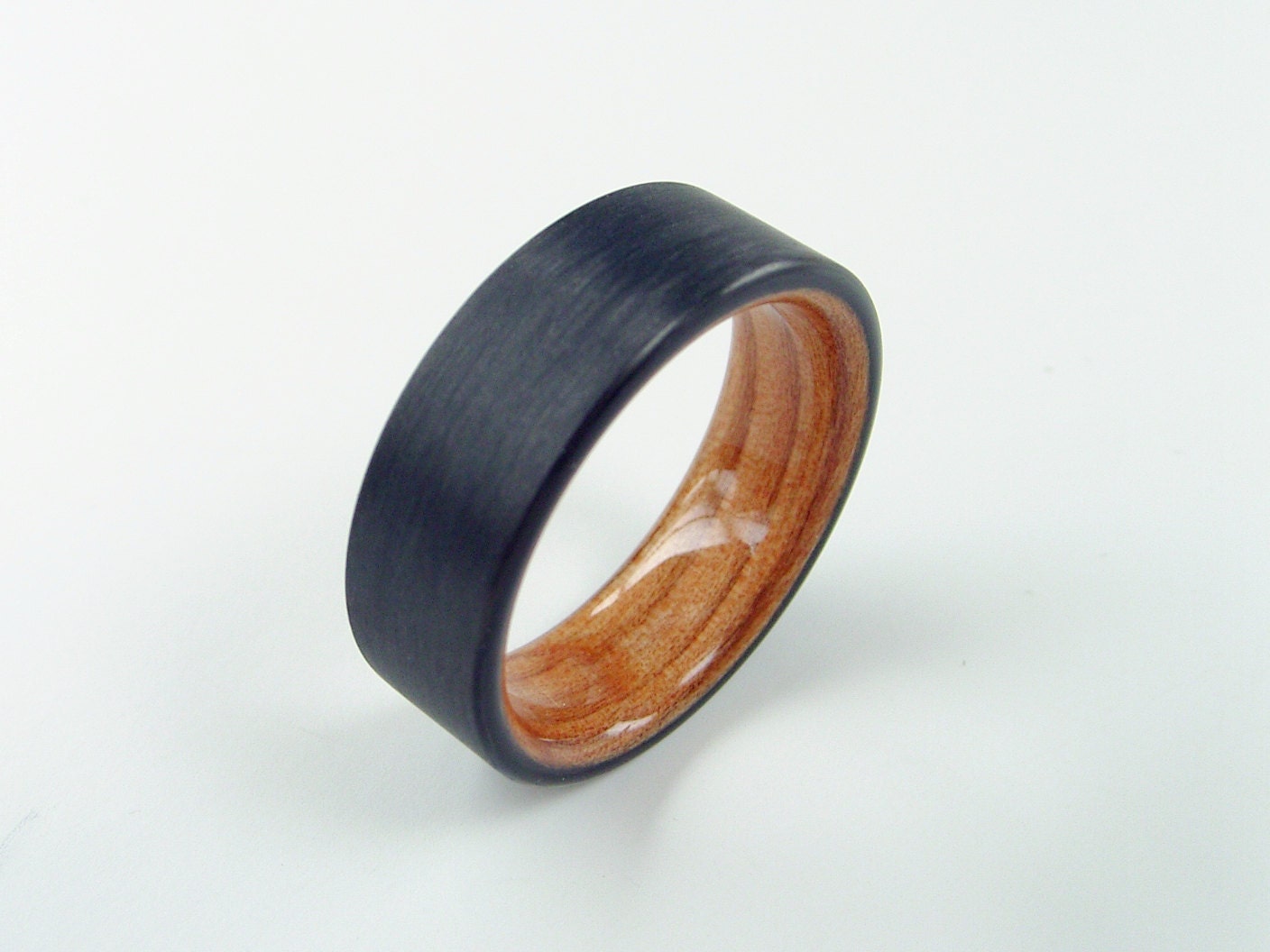 Bent Wood and Carbon Fiber Ring -- Douglas Fir interior
