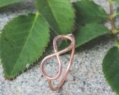 14k Rose Gold Infinity.14k Pink Gold Infinity Ring.Gold Figer 8 Ring.Infinity Rose Gold Ring.Infinity Pink gold Ring.