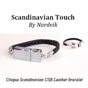 Scandinavian Leather USB Bracelet