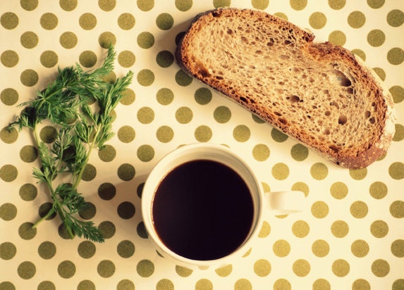 Food Photography Still Life Breakfast - 8''x6'' - 20x15  - Kitchen Home Wall Decor Decoration - Photograph Photo Meal Food Green Bread