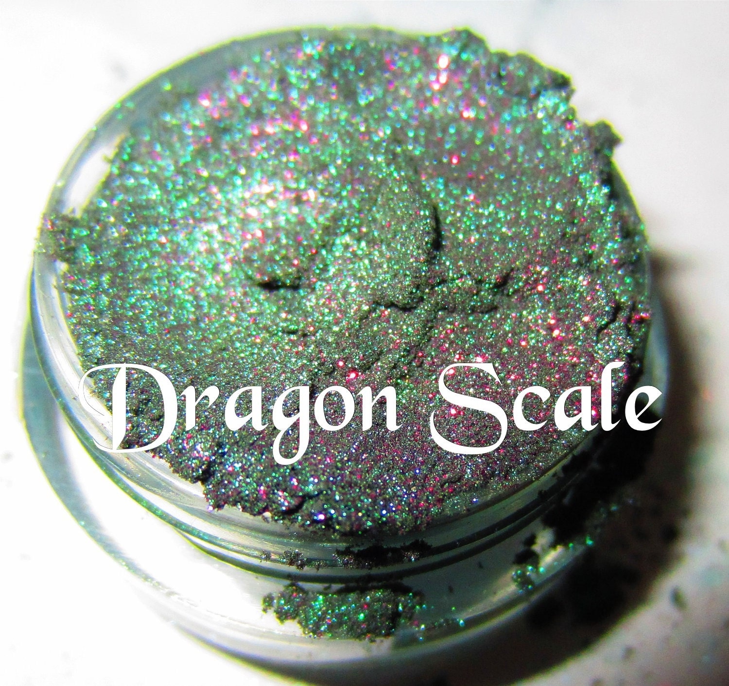 BESTSELLER Dragon Scale Emerald Green Purple Glitter Natural Mineral Eyeshadow Mica Pigment 5 Grams Lumikki Cosmetics