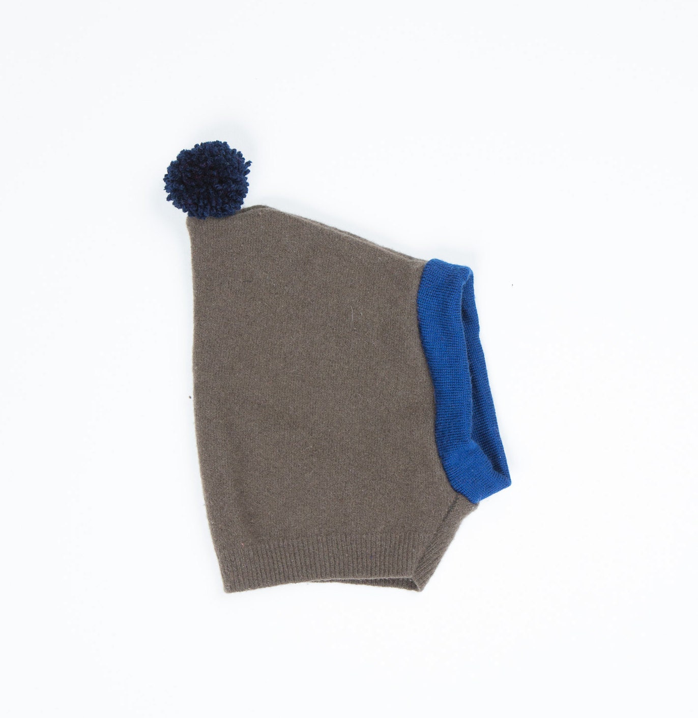 Newborn Baby Balaclava Snood in Upcycled Wool 0-3m