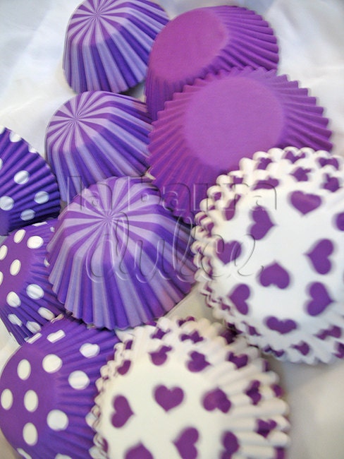Cupcake liners 100  paper baking cups Muffin polka dot stripes hearts forros do queque kuchen gatelet bolo do copo Ponquecitos Capacillos