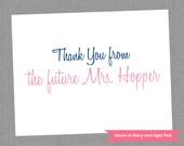 Bridal Shower Thank You Cards - Personalized Folded Note Cards - Colors and Text Customizable Il_170x135