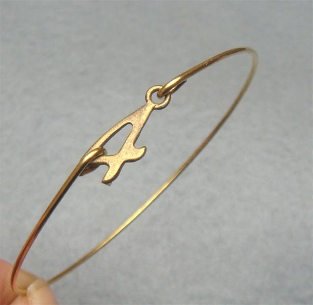Number 4 Bangle Bracelet