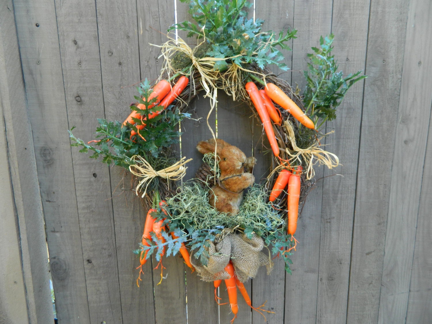 Easter Wreath Spring Wreath Bunny Wreath Carrot Wreath Easter Bunny Wreath Spring