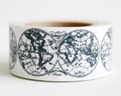 Washi Tape Printed Paper Tape Pretty Tape World Map Globe