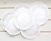 50 White Paper Doily Doilies 4 inch