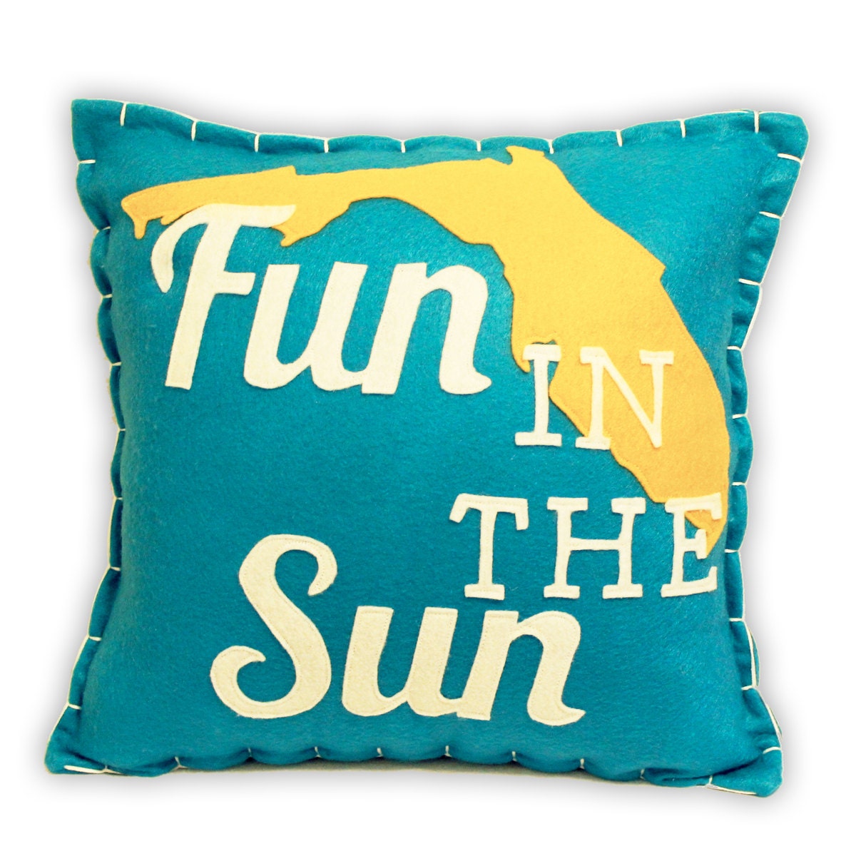 Fun in the Sun Florida Eco Felt Pillow