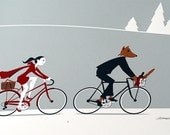 Little Red Riding Hood - Artcrank Minneapolis 2013 Screen Printed Bike Poster