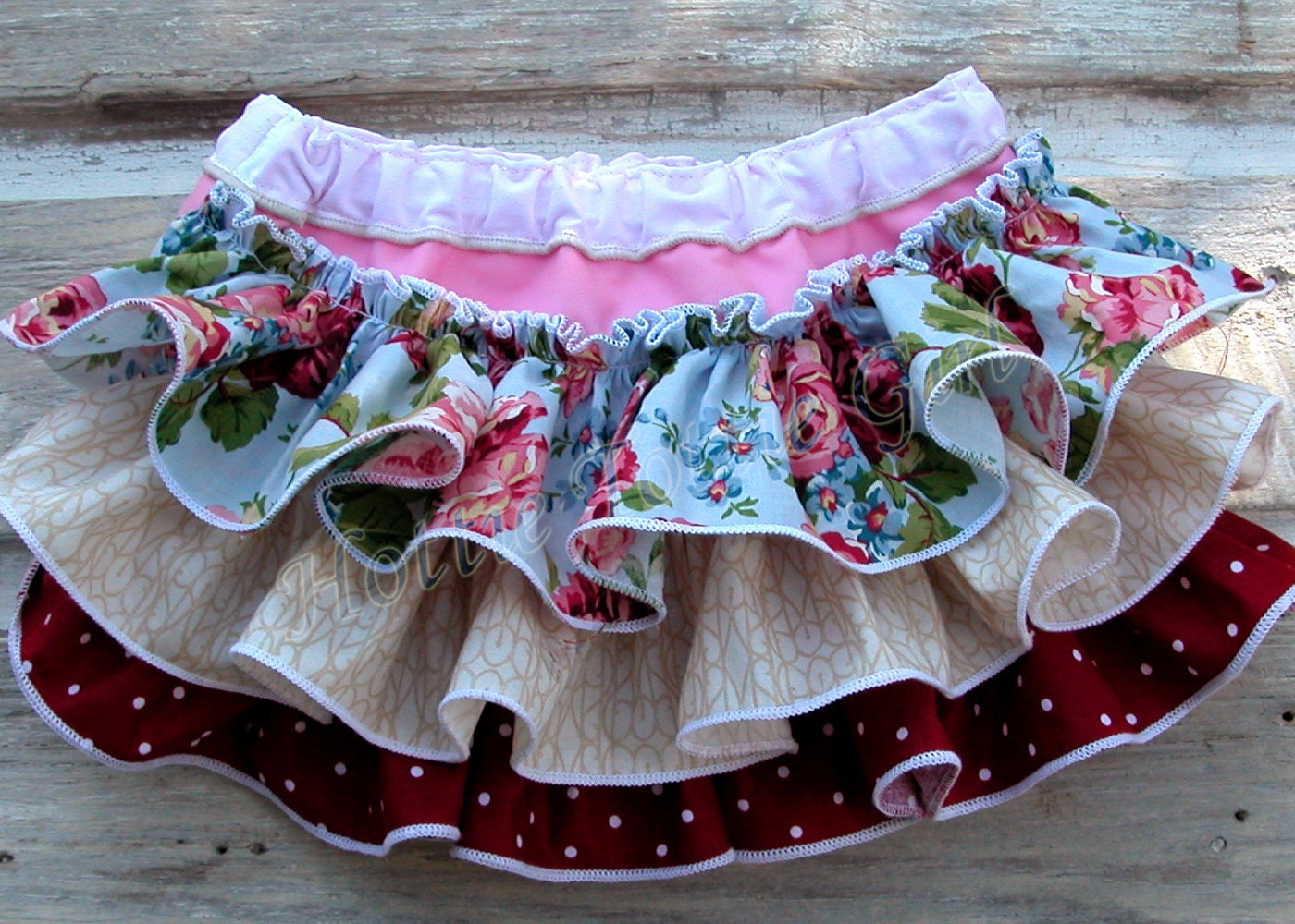 Shell Blue Floral Ruffle Bloomers Baby Ruffle Diaper Cover Deep Red Pink & Polka Dots Birthday Bloomers Newborn Toddler Bella Baby Blu 6307
