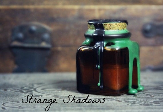 Organic solid perfume - musk rosewood tagetes - STRANGE SHADOWS - Rare Alchemy Collection -- organic essential oil perfume -