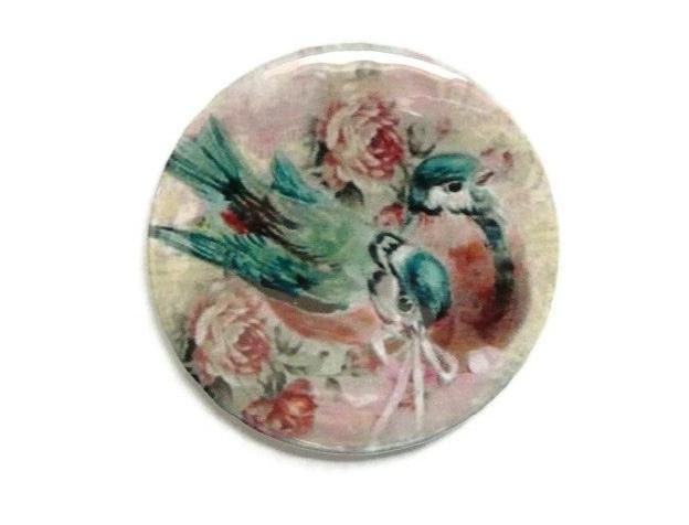 Sale  Vintage Bird Mirror, Shabby Chic, Love Birds