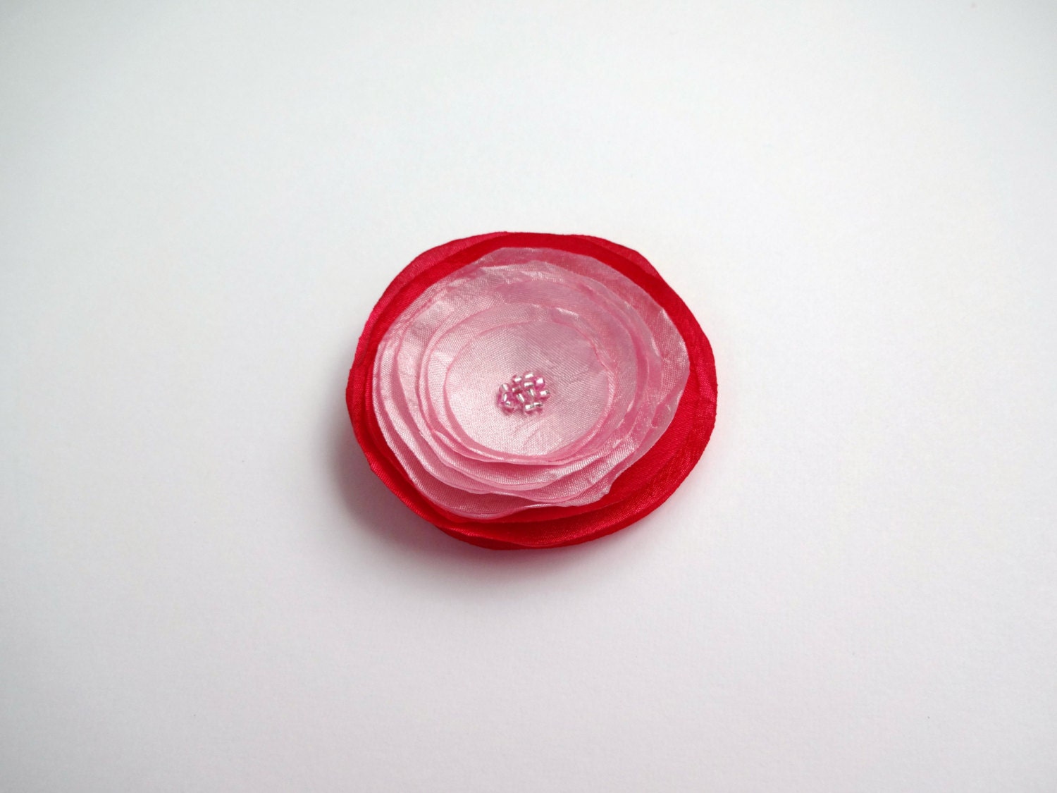 Pink and Fuchsia Silk Flower Embellishment