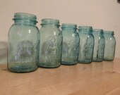 Set of 6 Quart Blue Ball Canning Jars
