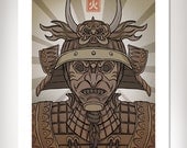 SAMURAI FIRE from the Elements Collection Poster Art Print 11x14 by Rob Osborne