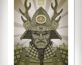 SAMURAI EARTH from the Elements Collection Poster Art Print 11x14 by Rob Osborne
