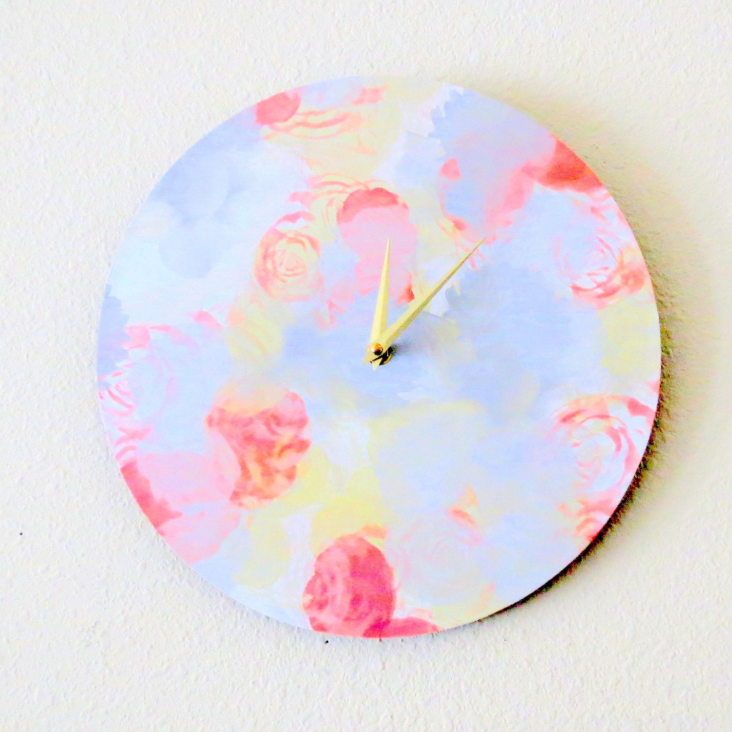 Unique Wall Clock, Home Decor, Decor and Housewares, Home and Living,  Pastel Colors, Unique Clock, Mothers Day Gift, Trending Colors