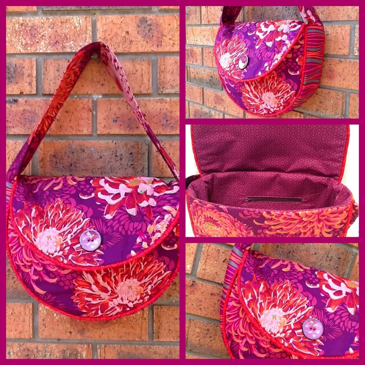 Bag Pattern - Piping Hot Curves Bag  pdf pattern